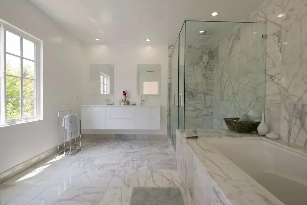  Buy and Price white marble bathroom floor tiles 