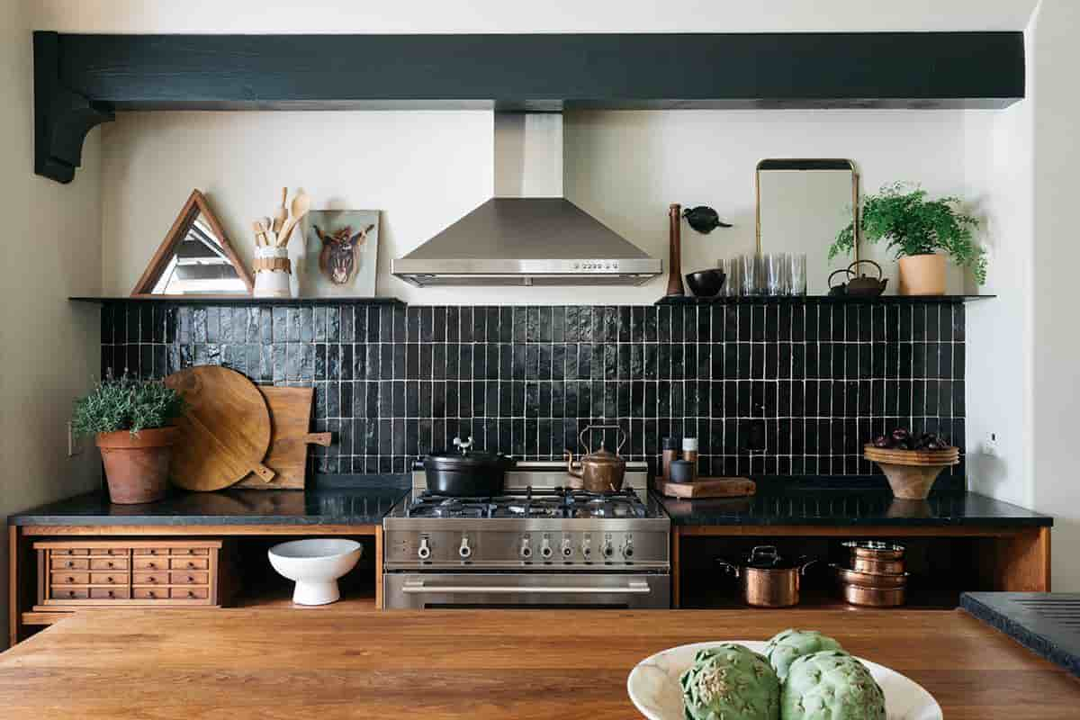  different backsplash tiles for black and white kitchen 